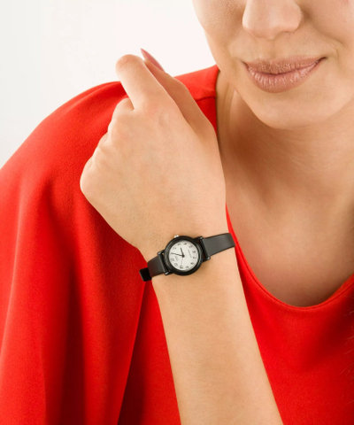 Orë dore Casio LQ139BMV-1B për goca, quartz, rrip resin, e zezë