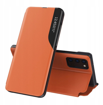 Këllëf telefoni Hurtel Eco Leather View Case, Samsung Galaxy A72 4G, tip libër, portokalli
