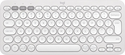 Tastierë pa kabllo Logitech Pebble Keys 2 K380s, Bluetooth, kompakte, e bardhë