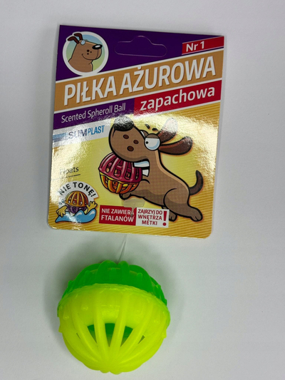 Top lodër për qen Sum Plast Scented Lattice Ball No.1, diametër 5 cm, erë vanilje, shumëngjyrësh