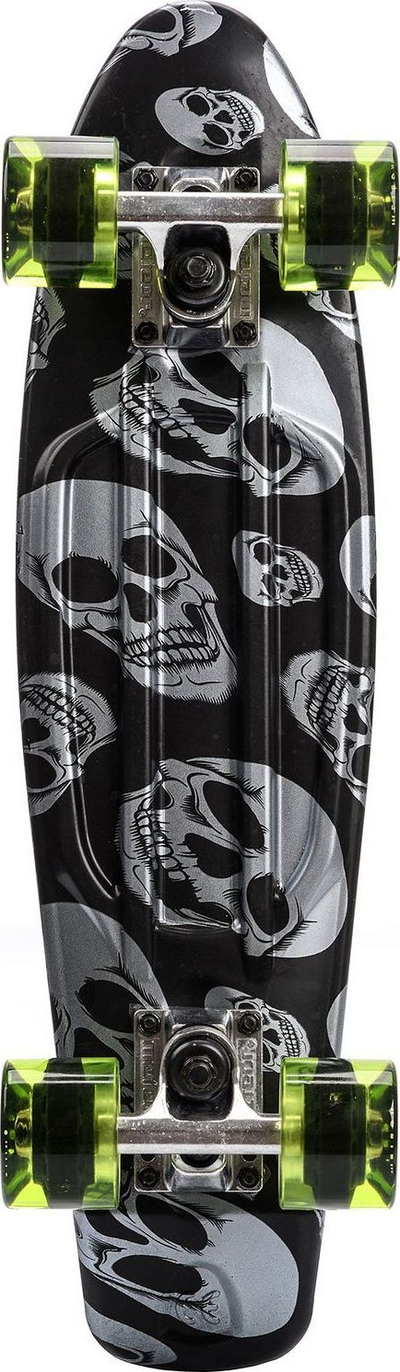 Skateboard Meteor Multicolor Skulls 22607, plastik, rrota poliuretani, i zi
