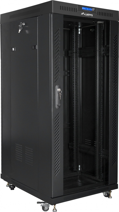 Rrafi i rrjetit Lanberg FF01-8227-12BL 19", 27U, 800x1200 mm, i zi