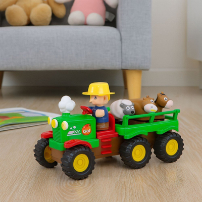 Lodër edukative traktor Farmer Fun Truck, interaktive, me drita edhe zhurma, shumëngjyrëshe