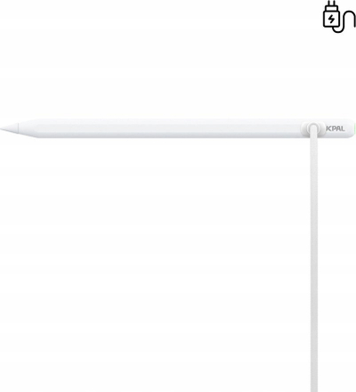 Дигитален пенкало JCPal AccuPen Duo Magnetic Stylus, одбивање на дланка, USB C, бел