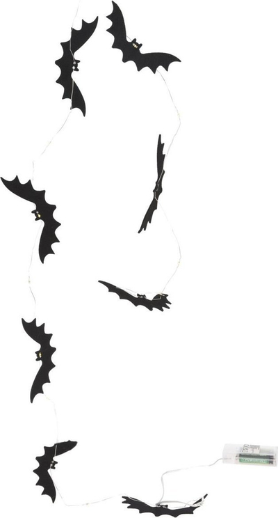Dritë dekorative Halloween Nampook Bat Lightstrip, 16 LED, 2m, e zezë