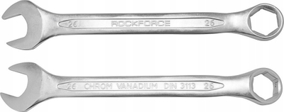 Çelës i kombinuar Rockforce Open-End Ring, 26 mm, Cr-V, metalik
