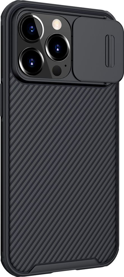 Futrollë Nillkin CamShield Case Pro për iPhone 13 Pro, me kapak kamere, e zezë