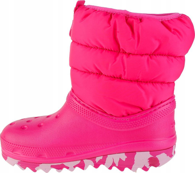Çizme dimërore për kalamaj Crocs Classic Neo Puff Boot Kids, të ngrohta, nr 37/38, rozë