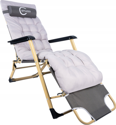 Стол zero gravity Carruzzo Outdoor, склоплив, со перница, сив