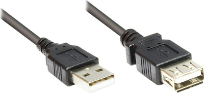 Kabllo USB Good Connections 2511-OF5S, USB-A mashkull në USB-A femër, 5 m, USB 2.0, e zezë
