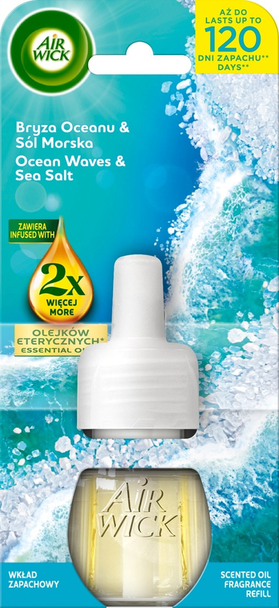 Rimbushje elektrike Air Wick Ocean Waves &amp; Sea Salt, vaj aromatik, 19 ml
