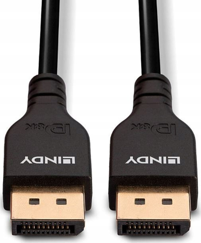 Kabllo DisplayPort Lindy Slim, 1.4, 2m, e zezë