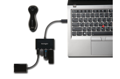 Hub USB Kensington CH1000, me 4 porta, USB 3.1, gri