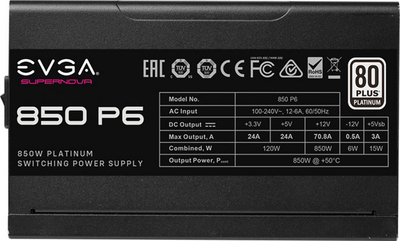 Furnizues rryme Evga, 850 W, i zi