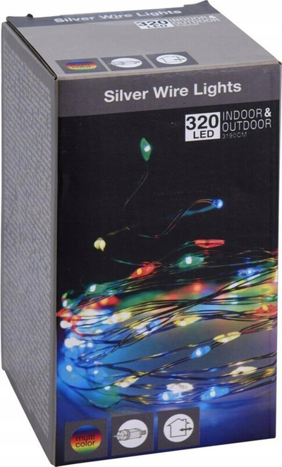 Varëse dekorative me drita LED H&S for Mondex CHAIN 320L, 31.9m, 320 LED, shumëngjyrëshe e ngrohtë