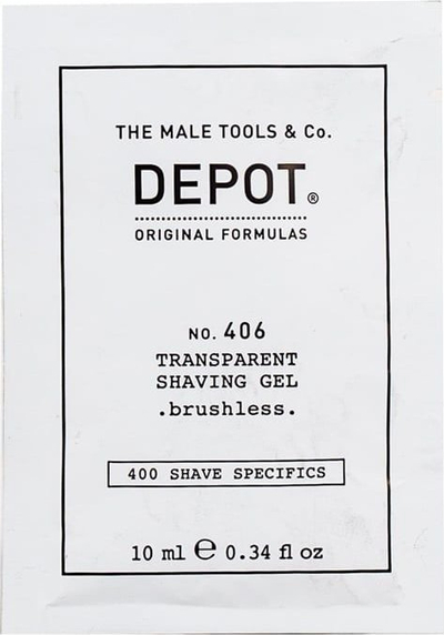 Xhel rroje Depot 400 Shave Specifics No. 406, me mentol, i butë për lëkurën, 10 ml