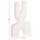 Dekor tavoline qeramike Mani 15,5x6x23,5Hcm (HM4642.01), bardhë