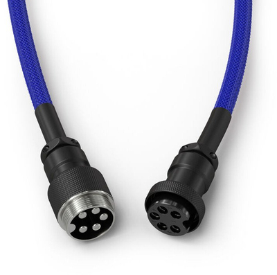 Kabllo spiralë për tastierë Glorious GMMK Coiled Cable Cobalt Blue, USB C në USB A, 1.4 m, blu e errët