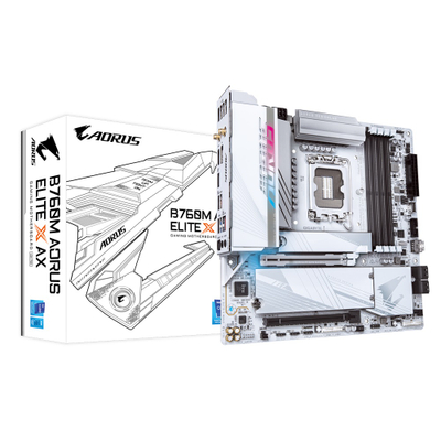 Pllakë amë Gigabyte B760M Aorus Elite X AX, Intel LGA 1700, WiFi, Micro ATX