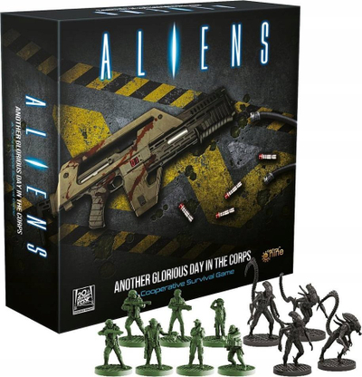 Lojë tavoline Gale Force Nine Aliens Another Glorious Day in the Corps, bashkëpunuese, me miniatura, shumëngjyrëshe