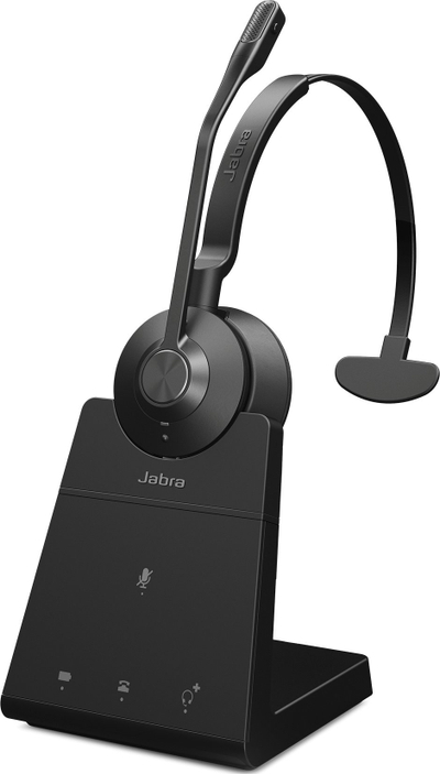 Професионални слушалки Jabra Engage 45 SE Mono, моно, со микрофон со поништување на шум, црна боја