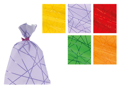 Qese dhuratash Segments, 25x40cm, plastikë, shumëngjyrëshe