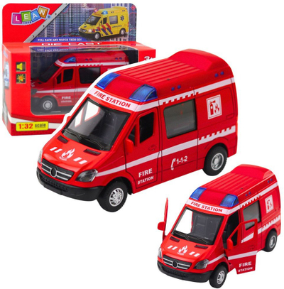 Kamion zjarrfikse lodër Fire Truck, 1:32, me dritë edhe zë, i kuq