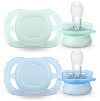 Qetësues bebesh Philips Avent Ultra Soft SCF075/12, 0 6 muaj, set 2 copë, ngjyra pastel