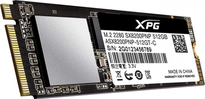 Disk ADATA XPG SX8200 PRO (ASX8200PNP-512GT-C), 512 GB, M.2 2280, PCI-E x4, Gen3 NVMe 