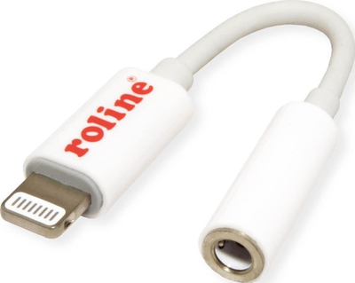 Kabllo audio Roline 12.03.3214, Lightning në 3.5mm, 0.13m, e bardhë
