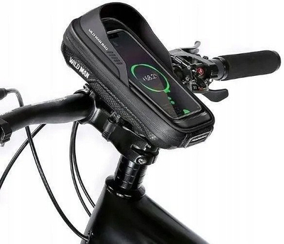 Çantë timoni biçiklete WILDMAN ES16, 0.5L, për telefona 4"-7", e zezë