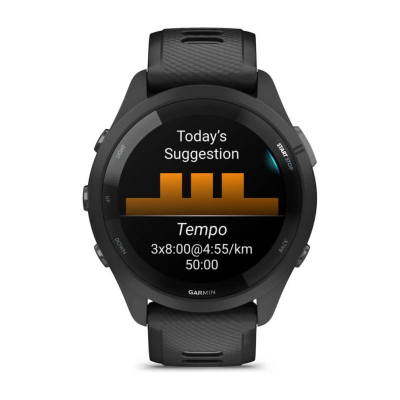 Orë sportive Garmin Forerunner 265, GPS, monitor rrahjesh zemre, e zezë