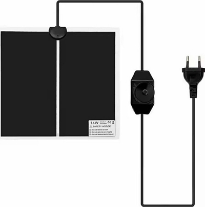 Tapet ngrohës për terrarium Esperanza AG755A, 14W, 28x28cm, i zi