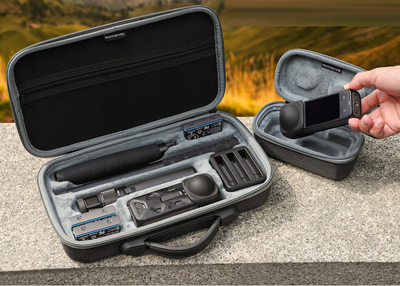 Etui mbrojtëse SunnyLife për Insta360 X4, pouch transporti, material i qëndrueshëm, e zezë