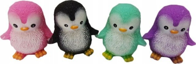 Lodër antistres me gome Penguin A220, 8cm, me kokrra, ngjyra të përziera