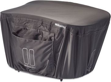 Mbulesë shporte biçiklete Basil Keep Dry Raincover M, e papërshkueshme nga uji, gri