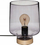 Llampë tavoline Atmosphera Mind, xham gri, 23 cm e lartë, gri
