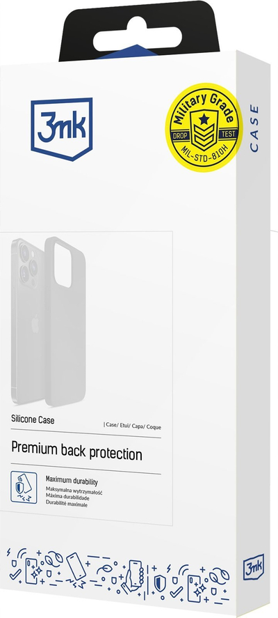 Këllëf silikoni 3mk për Redmi Note 13 Pro+, me mikrofibër, i tejdukshëm