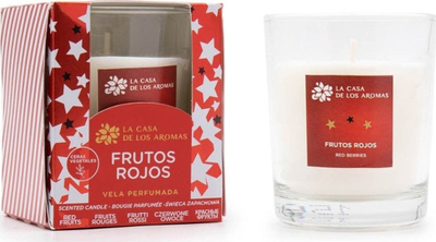 Aроматична свеќа La Casa De Los Aromas Red Fruit, 120 g, арома црвено овошје, црвена