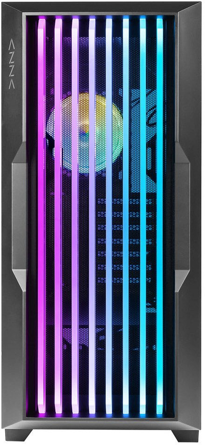 Kutia e kompjuterit AZZA CSAZ-520BG Guardian, ATX Mid Tower, panel xhami i temperum, e zezë