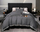 Set shtrati Monochrome Bedding, 200x220 cm, 100% poliester, ngjyrë grafit