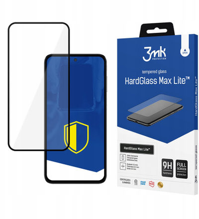 Xham i temperuar 3mk HardGlass Max Lite për Samsung Galaxy M35 5G, mbrojtës ekrani, transparencë