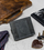 Паричник за мажи Always Wild Leather Collection, нубук кожа, RFID Protect, темно сив