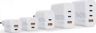 Karikues shtëpie Xtorm GaN2 Ultra, 140W, 3x USB C 1x USB A, i bardhë