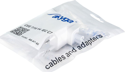 Adapter prizë Akyga AK-AD-60, kokë prizë Duckhead për karikues Apple, 10A, i bardhë