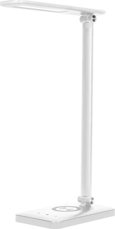 Lampë tavoline ISIYO LED 7W, karikues induktiv dhe USB, 390lm, e bardhë