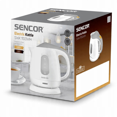 Електричен чајник May Hotel Sencor, 1L, 1100W, пластика металик