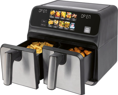 Fritezë me ajër Oil-free Double Dual-chamber, 9L, 2200W, me prekje