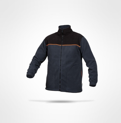 Работна јакна SARA Workwear Posejdon Winter, термо, 250 g/m², графитна со портокалова