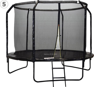 Trampolinë kopshti Skyflyer 10ft, 304 cm, me rrjetë dhe shkallë